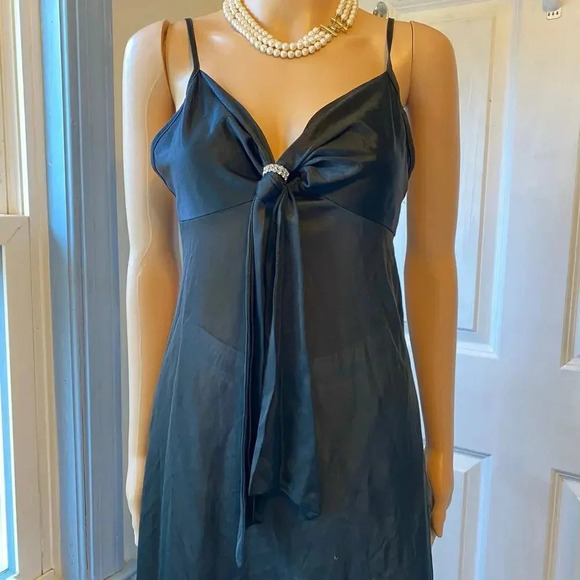 VTG Nylon Style 67970 Black Elegant Hot Sexy Maxi Nightgown Robe Women Size S - Picture 7 of 9